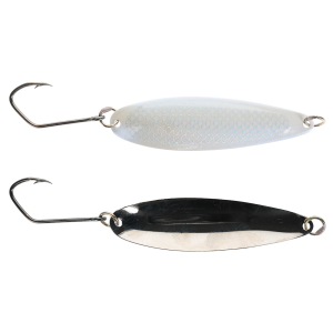 Image of Silver Horde Kingfisher Lite Trolling Spoon | UV White Lightning; 3 in.
