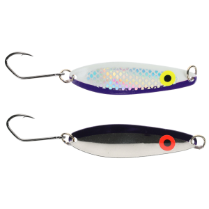 Image of Silver Horde Kingfisher Lite Trolling Spoon | UV Glow Purple Two Face; 3 in.