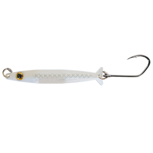 Image of Silver Horde Coho Killer Trolling Spoon | UV White Lightning; 3 in.