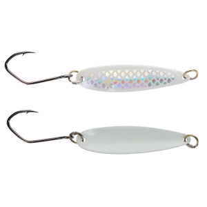 Image of Silver Horde Kingfisher Trolling Spoon | UV Glow White Lightning; 2 in.