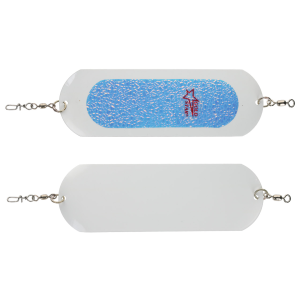 Image of Silver Horde Dodger | White - UV Crushed Lazer; 8 in.