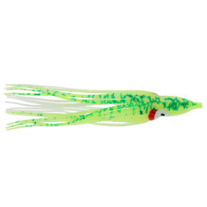 Image of Silver Horde Gold Star Hoochie | Glow Chartreuse Spatter Back; 4 1/4 in.