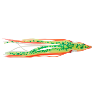Image of Silver Horde Gold Star Hoochie | Glow Chartreuse Spatter - Flame Stripes; 4 1/4 in.