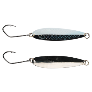 Image of Silver Horde Kingfisher Trolling Spoon | UV Cop Car; 2 5/8 in.