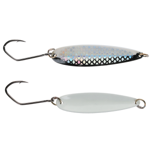 Image of Silver Horde Kingfisher Trolling Spoon | UV Glow Cookies N Cream; 2 in.