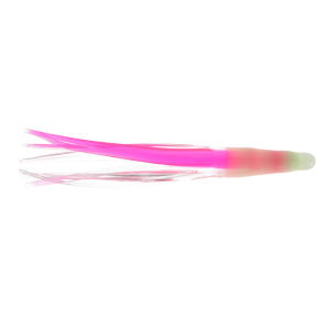 Image of Silver Horde Gold Star Hoochie | UV Clear Pink Stripe - Glow Head; 1 1/2 in.