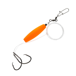 Image of Slunger Cat Double Hook Dragging Rig | Orange; 5/0