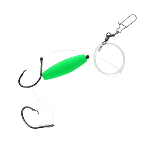 Image of Slunger Cat Double Hook Dragging Rig | Green; 8/0