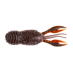 Image of Great Lakes Finesse Micro Juvy Craw | Brown Purple Orange Belly; 2 in.