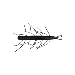 Image of Big Bite Baits Scentsation Fuzzy Stick Soft Bait | Black; 4 in.