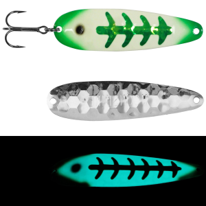 Image of Moonshine Lures Trolling Spoon | Green Jeans; 4 in.
