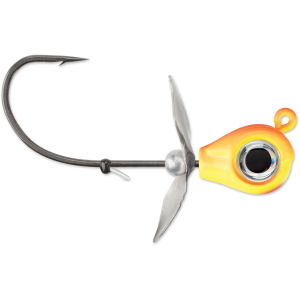 Image of VMC Snitch Jig Spinhead | Chartreuse Orange; 1/4 oz.