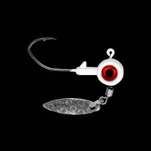 Image of Bonehead Bladed Underspin Jig Head | White; 1/32 oz.