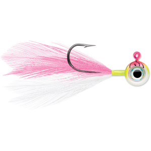 Image of VMC Moon Fly Jig | Pink Fire UV; 1/16 oz.