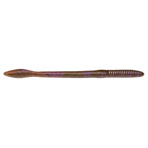 Image of Strike King KVD Perfect Plastics Finesse Worm | Green Pumpkin Purple Swirl; 6 1/2 in.