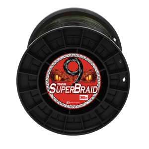 Image of Yo-Zuri Super Braid 9 Braided Fishing Line - Bulk Spool | 65 lb.; Dark Green