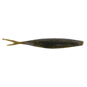 Image of Yamamoto Hinge Minnow Soft Bait | Green Pumpkin w/ Black Flake; 5 in.