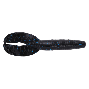 Image of Yamamoto Shinobi Grub Soft Bait | Black w/ Blue Flake; 3 1/2 in.