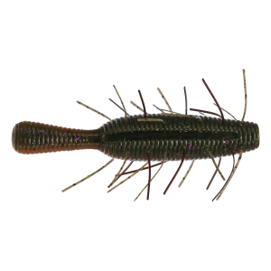 Image of Yamamoto Fuzzy Nuki Soft Bait | Dark Green Pumpkin/Amber Laminate; 2 1/2 in.