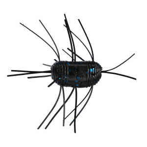 Image of Yamamoto Fuzzy Nut Soft Bait | Black w/ Blue Flake