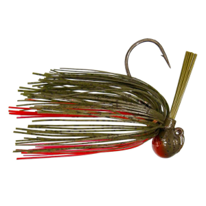 Image of Big Bite Baits LS Football Jig | Green Pumpkin Texas Red; 3/4 oz.