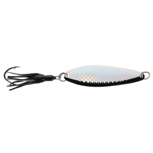 Image of Silver Horde Kingfisher Tailwagger Hoochie Trolling Spoon | UV Glow Cookies N Cream; 3 in.