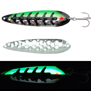 Image of Moonshine Lures Half Moon Spoon | Hulk; 3 1/2 in.