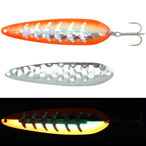 Image of Moonshine Lures Half Moon Spoon | Orange Slice; 4 1/2 in.