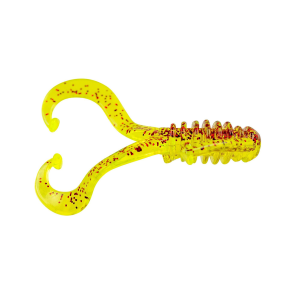 Image of Bobby Garland Pile Diver Soft Bait | Chartreuse Red Glitter; 2 1/2 in.