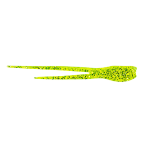 Image of Bobby Garland Split Tail Soft Bait | Chartreuse Gold Glitter; 2 in.