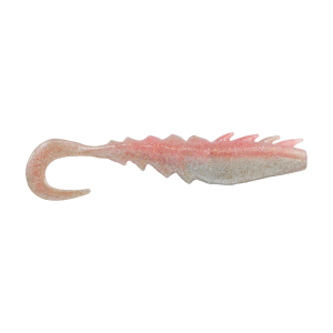 Image of Berkley Gulp! Saltwater Nemesis Prawn Curl Tail | Flamingo Chrome; 5 in.