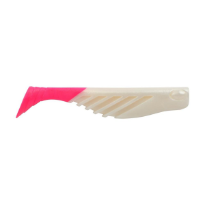 Image of Berkley Gulp! Saltwater Ripple Mullet | Pearl White - Pink; 4 in.