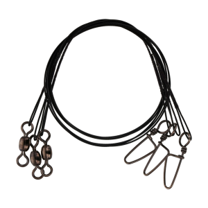 Image of Eagle Claw Lazer Sharp Steel Leader with Coastlock Snap | 18 in.; 60 lb.