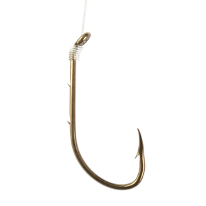 Image of Eagle Claw Snelled Baitholder Hook | Bronze; 12