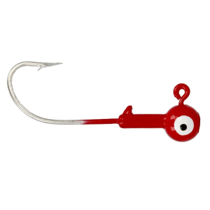 Image of Eagle Claw Saltwater Ball Head Jig Heads | Red; 1/4 oz.