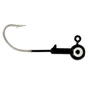 Image of Eagle Claw Saltwater Ball Head Jig Heads | Black; 1/8 oz.