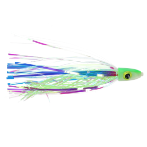 Image of Silver Horde Ace Hi Trolling Fly | Laser Green Double Glow; 4 1/2 in.