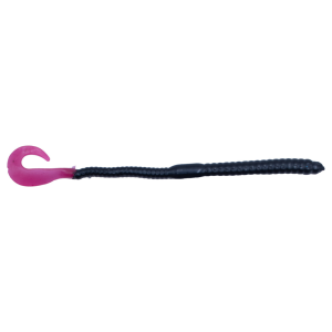 Image of Head Hunter Curtail Worm | Black/Fire Tail; 6 in.