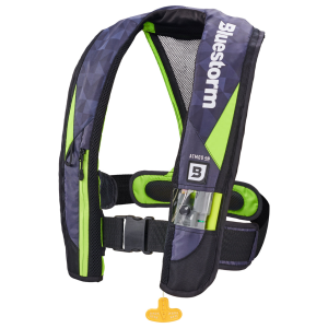 Image of Bluestorm Atmos40 Automatic/Manual Inflatable Life Vest | HiVis Green