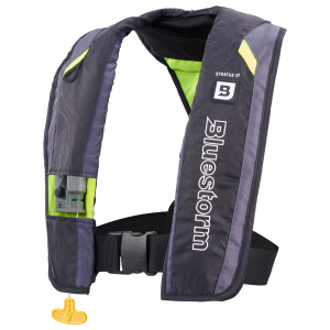 Image of Bluestorm Stratus35 Automatic/Manual Inflatable Life Vest | HiVis Green