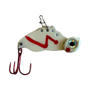 Image of JB Lures Tung Bug Blade Bait | Glow Red Bloodline; 1/10 oz.
