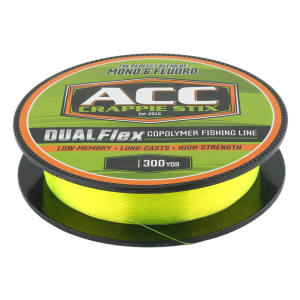 Image of ACC Crappie DualFlex Copolymer Fishing Line | 6 lb.; Hi-Viz Yellow