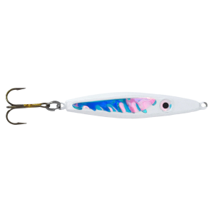Image of Mission Lures EJ Salmon & Lake Trout Jigging Spoon | UV Glow Milk; 2 oz.