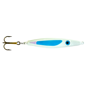 Image of Mission Lures EJ Salmon & Lake Trout Jigging Spoon | Glow White Pearl; 1 oz.
