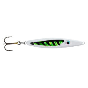 Image of Mission Lures EJ Salmon & Lake Trout Jigging Spoon | Glow Greeno; 1 oz.