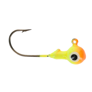 Image of Head Hunter Round Jig Heads | Chartreuse/Fluorescent Orange; 1/8 oz.