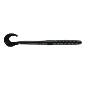 Image of Head Hunter Curtail Worm | Black; 4 in.