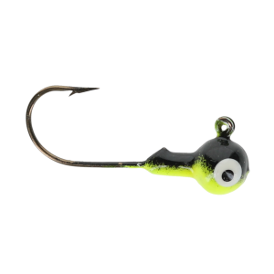 Image of Head Hunter Round Jig Heads | Chartreuse/Black; 1/24 oz.