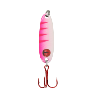 Image of Northland Tungsten Forage Jigging Spoon | Pink Tiger; 1/8 oz.