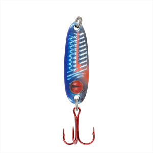 Image of Northland Tungsten Forage Jigging Spoon | Blue Racecar; 1/4 oz.